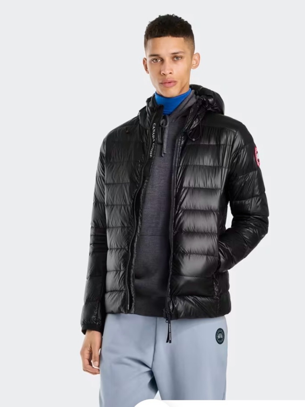 Canada Goose Crofton Men's Black Quilted Hooded Puffer Jacket